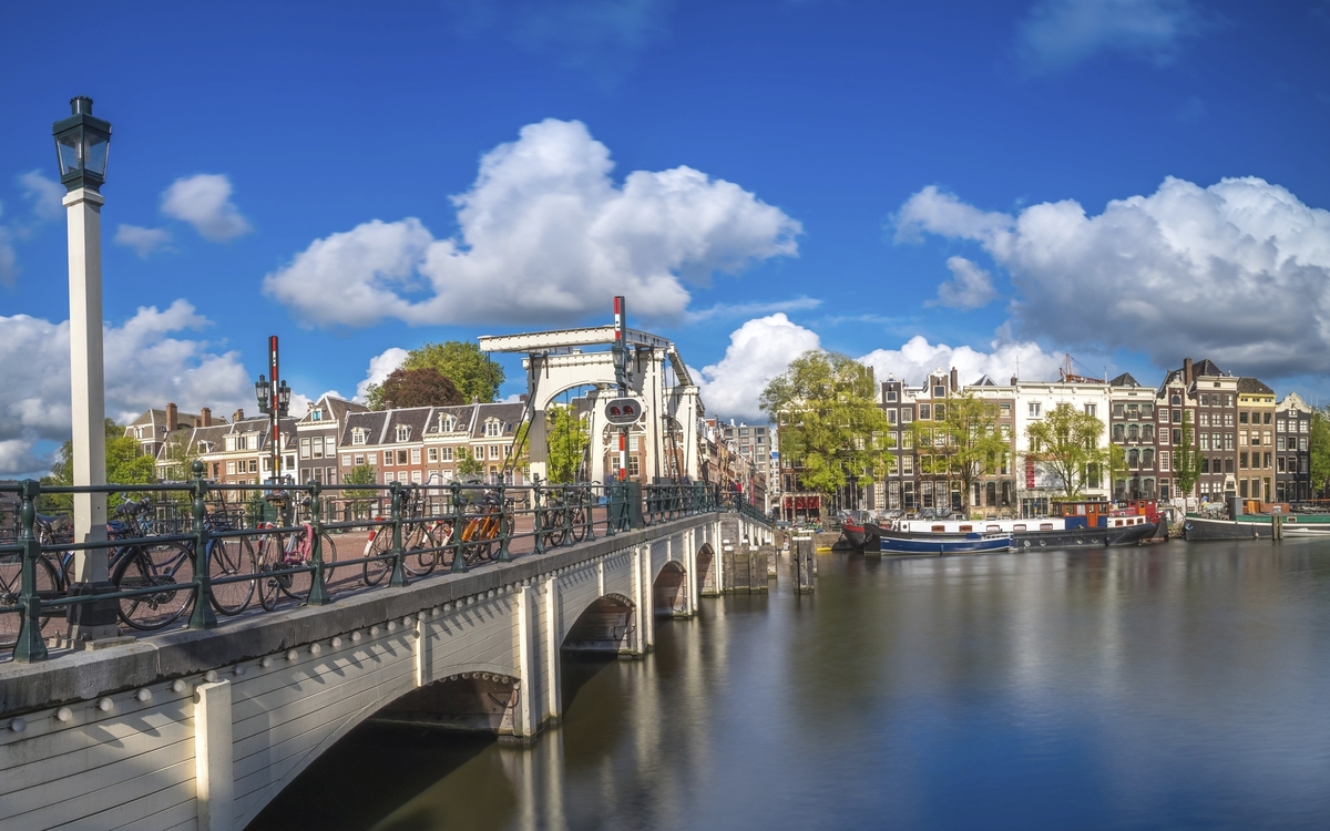 Magere Brücke in Amsterdam, Niederlande