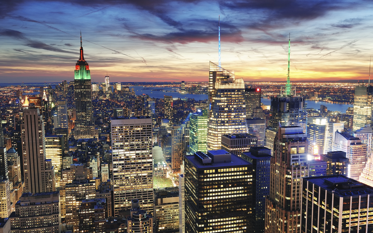 Wolkenkratzer von New York City, USA