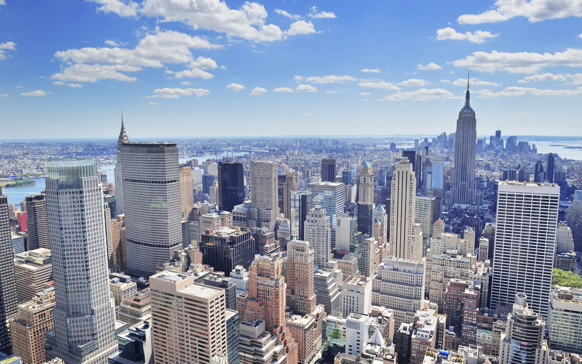 Wolkenkratzer von New York City, USA