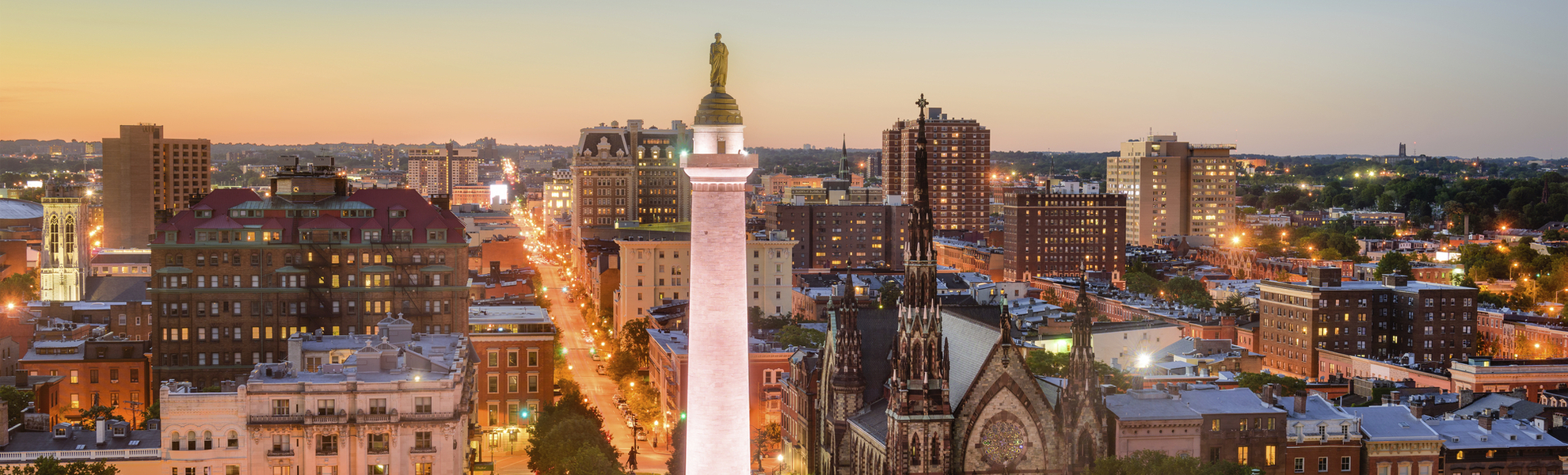 Washington Monument in Baltimore, USA