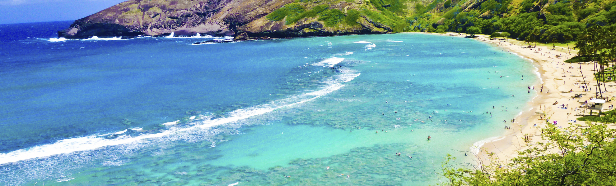 traumhafter Strand von Honululu auf Oahu, Hawaii, USA