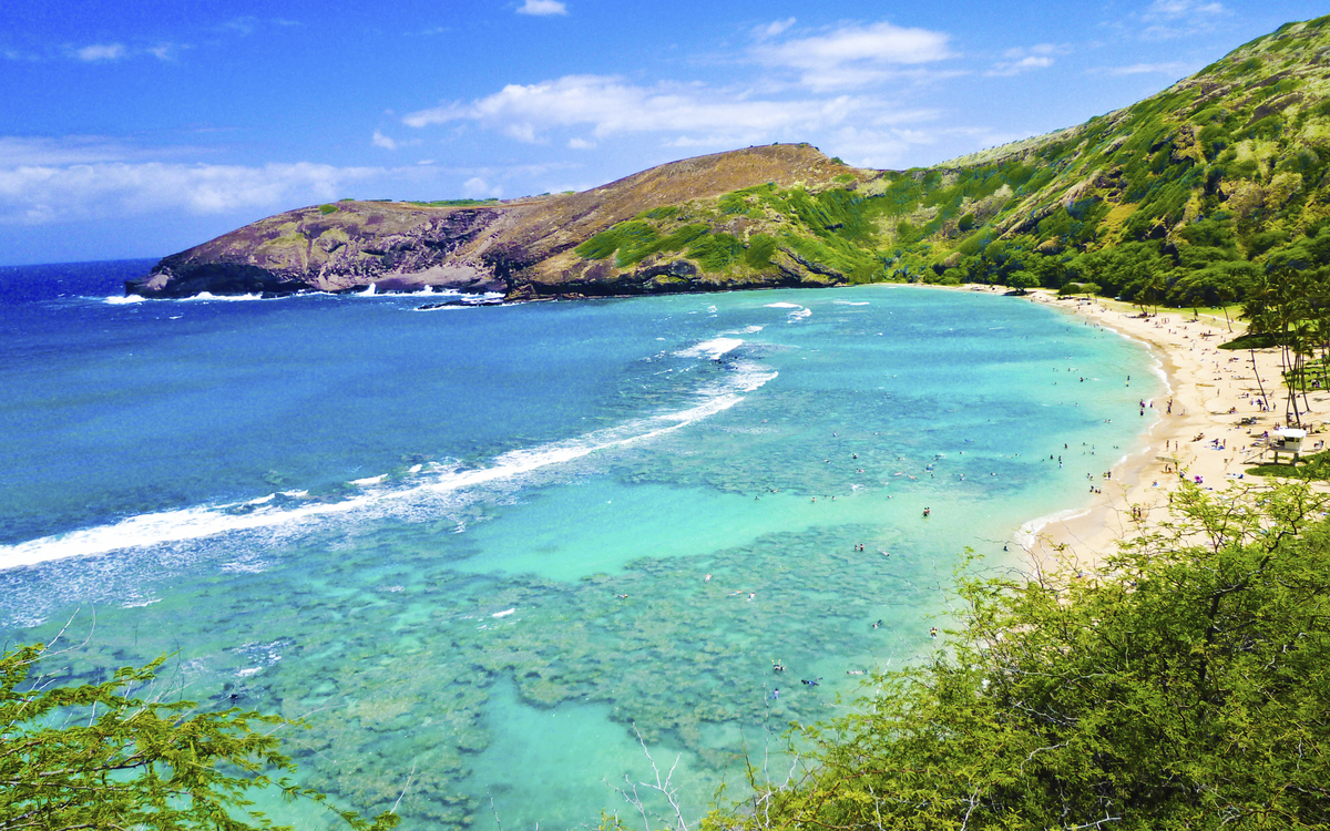 traumhafter Strand von Honululu auf Oahu, Hawaii, USA