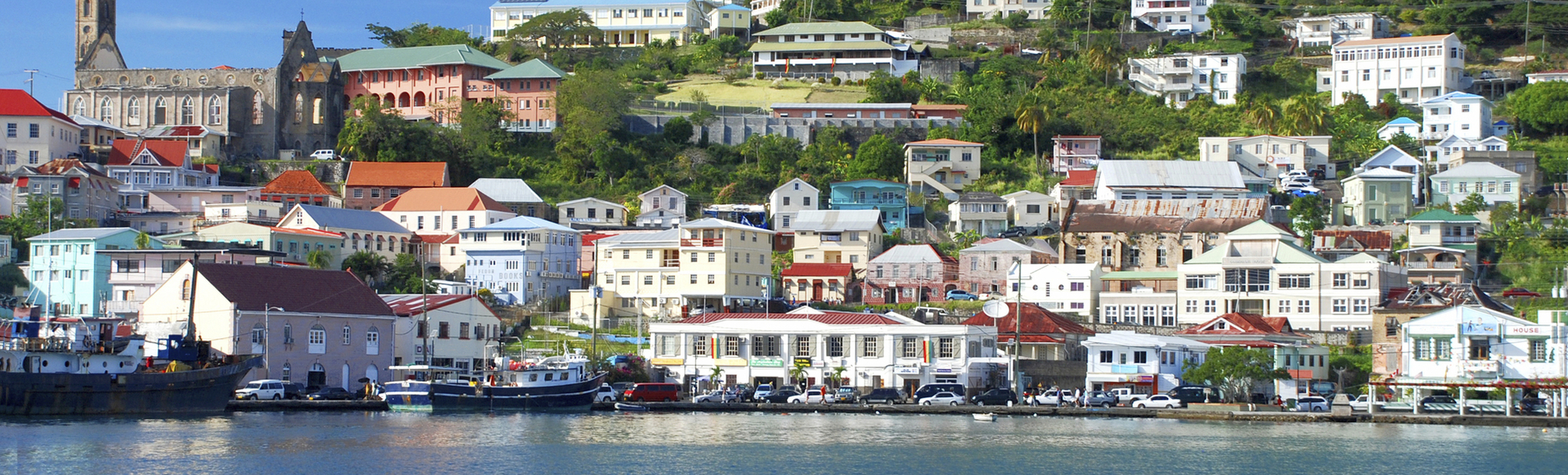 Hafen an der Küste von St. George, Grenada