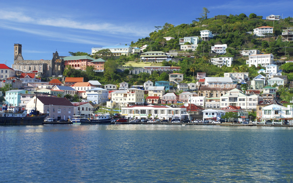 Hafen an der Küste von St. George, Grenada