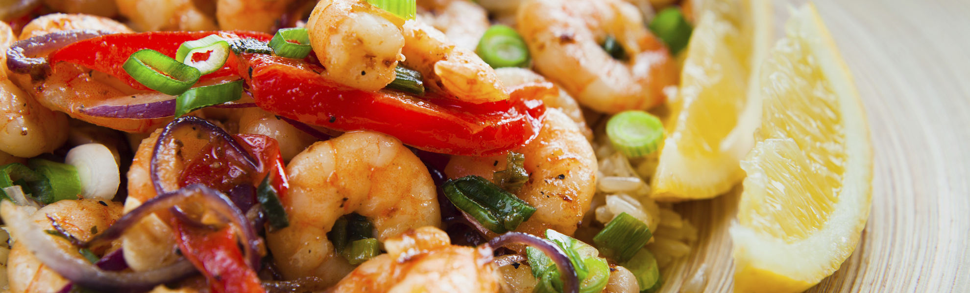 schmackhaft zubereitete Shrimps