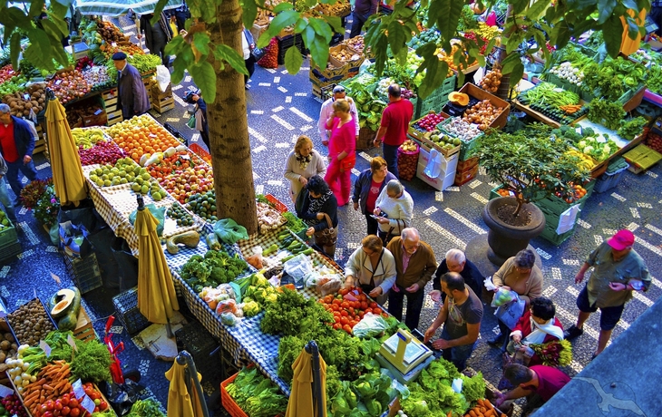 Bauernmarkt in  Funchal auf der Madeira Insel, Portugal