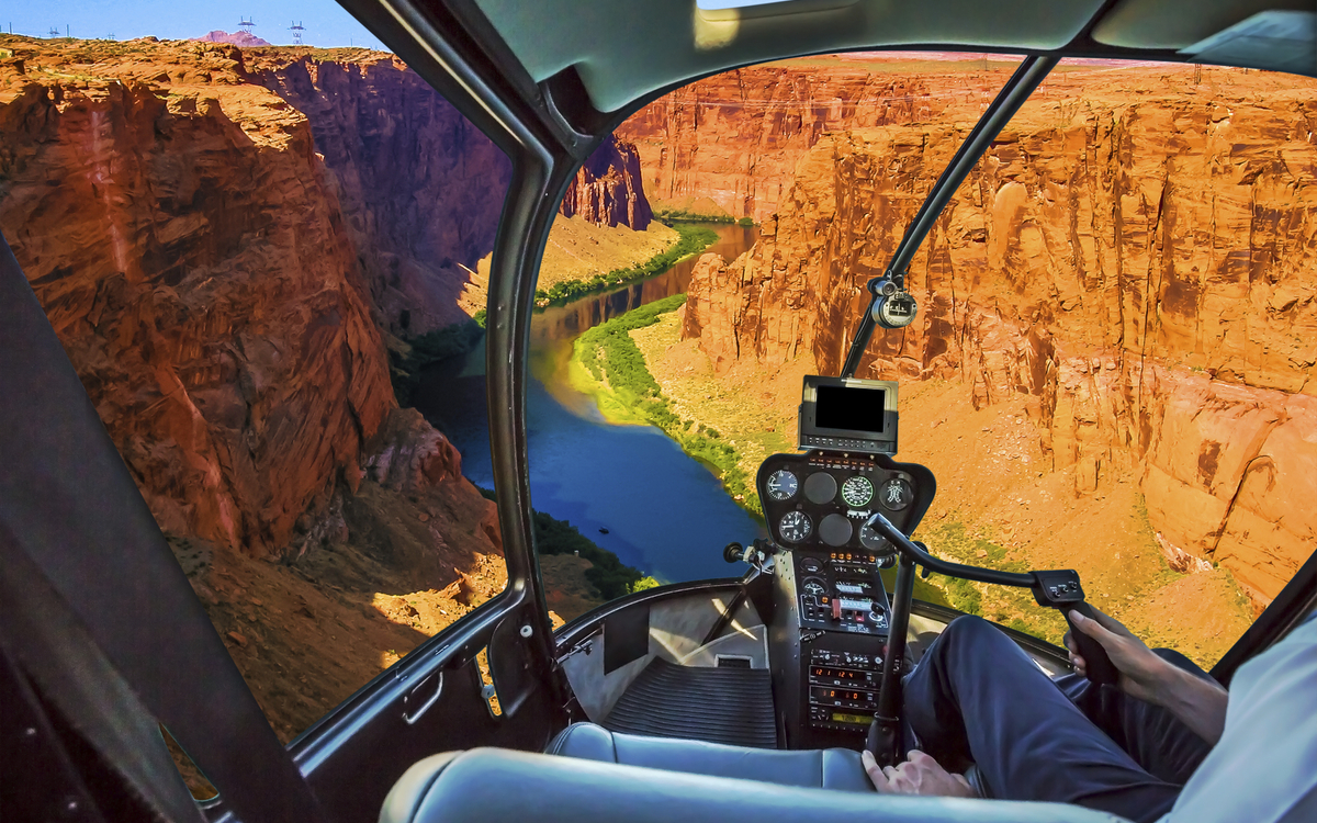 Helikopterflug über den Grand Canyon, USA