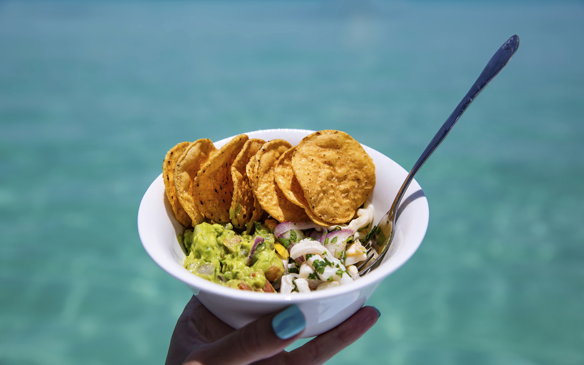 Guacamole mit Tortilla Chips