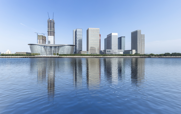 Skyline von Dalian, China