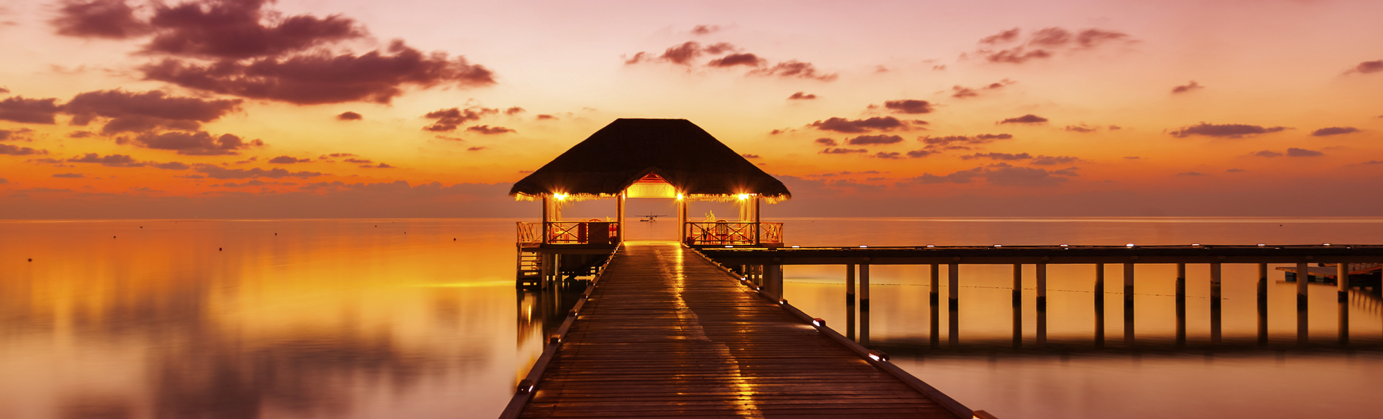 traumhafter Sonnenuntergang auf den Malediven