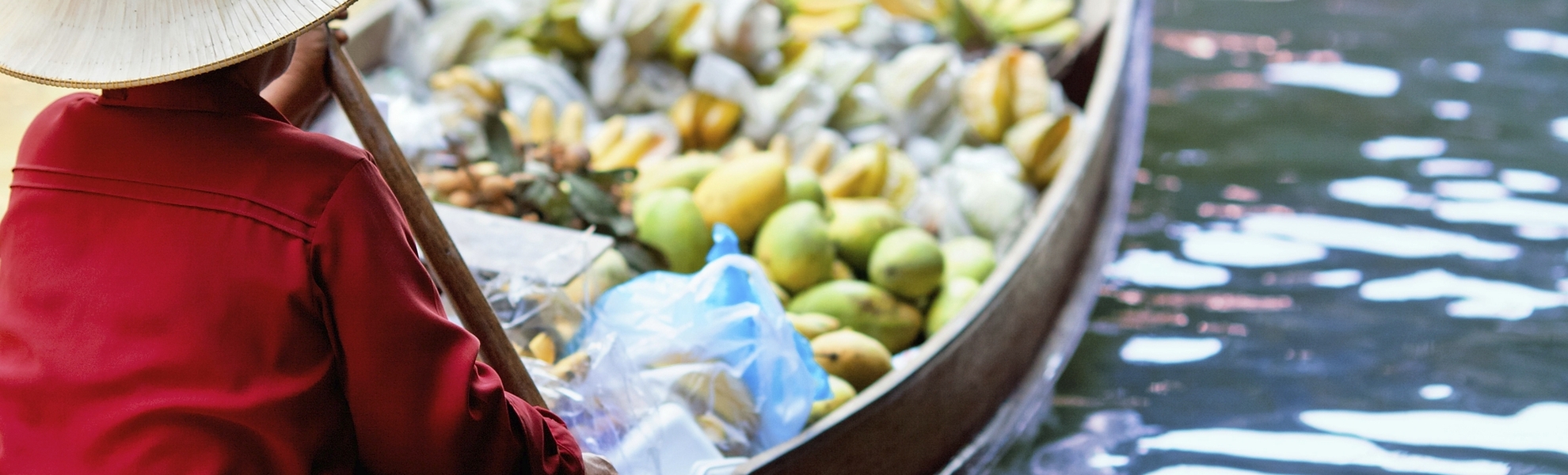 Schwimmender Markt Stand in Bangkok, Thailand