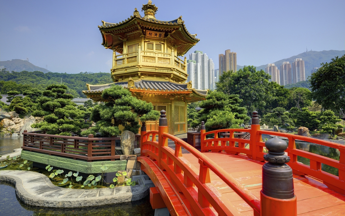 Chi Lin Tempel, Hongkong, China