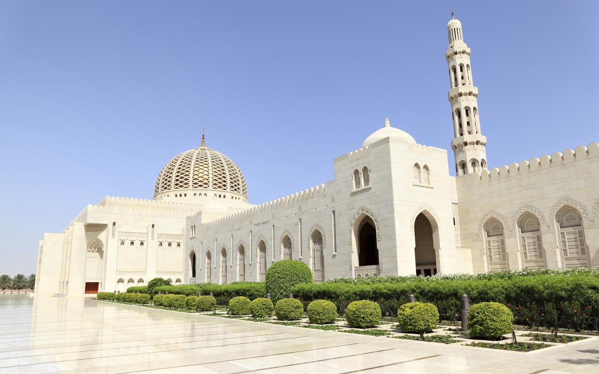 Die große Sultan Qabus Moschee in Muscat, Oman