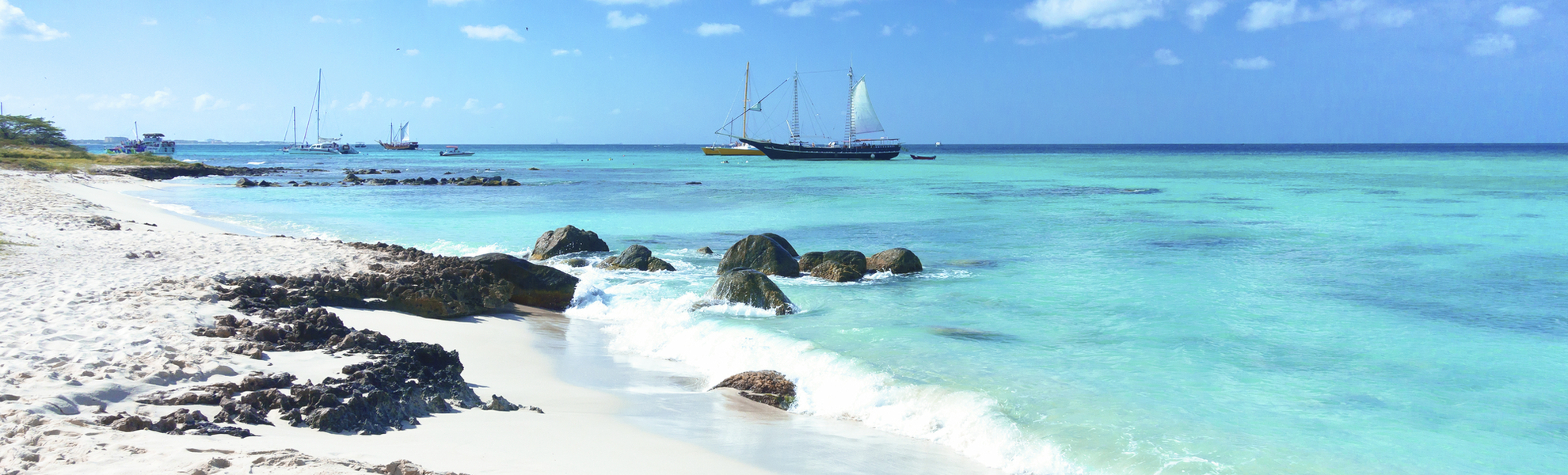 Arashi Strand an der nordwestlichen Spitze von Aruba, Karibik