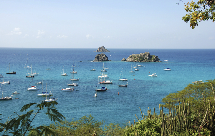 Schiffa an der Küste von St Barthelemy, Karibik