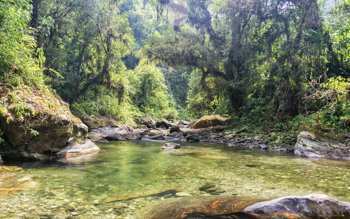 Landschaft von Sierra Nevada in Santa Marta, Kolumbien