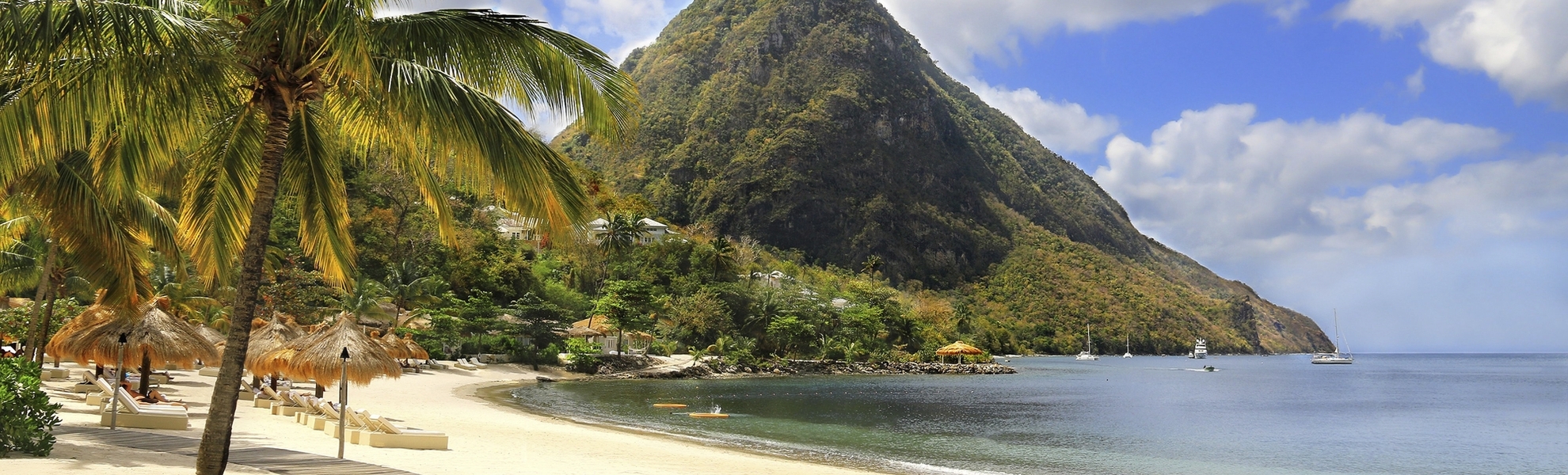 Strand und Landschaft von St. Lucia