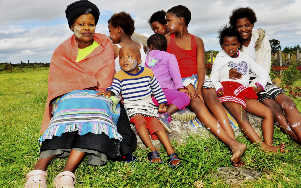 Einheimische Bevölkerung von Südafrika