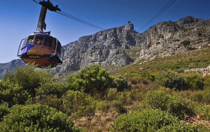 Seilbahn hoch auf den Tafelberg in Kapstadt, Südafrika
