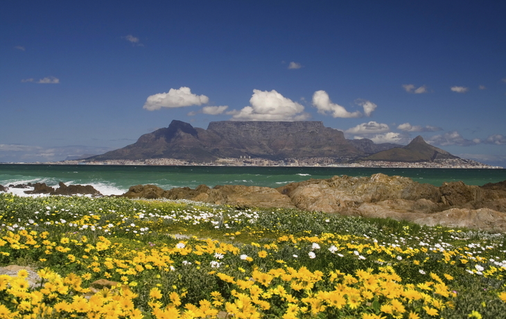 Der Tafelberg, das Wahrzeichen von Kapstadt, Südafrika