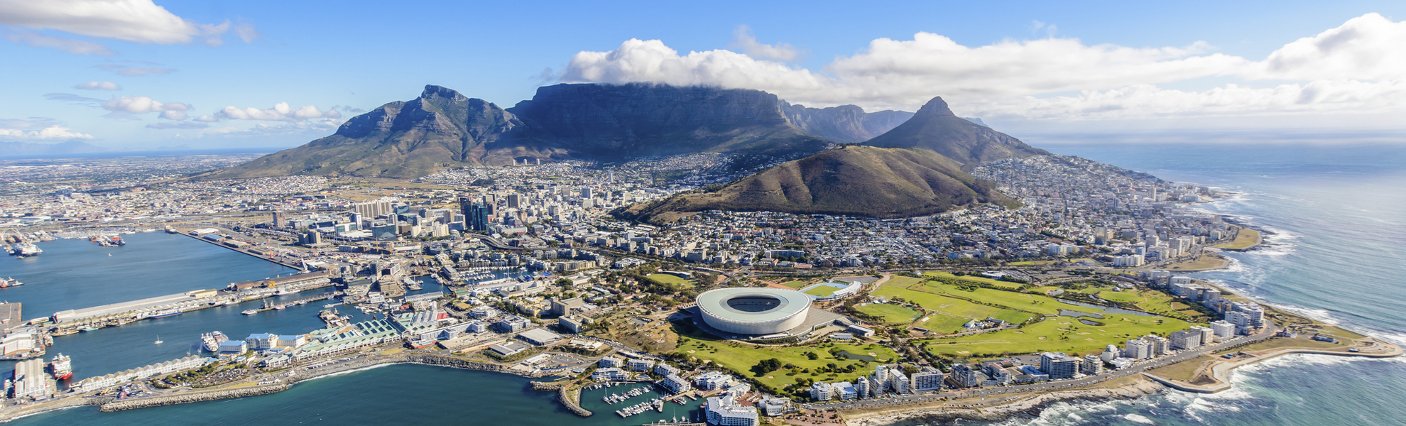 Luftaufnahme von Kapstadt, Südafrika