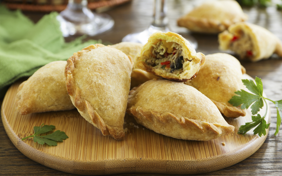 Fertig zubereitete Empanadas in Argentinien