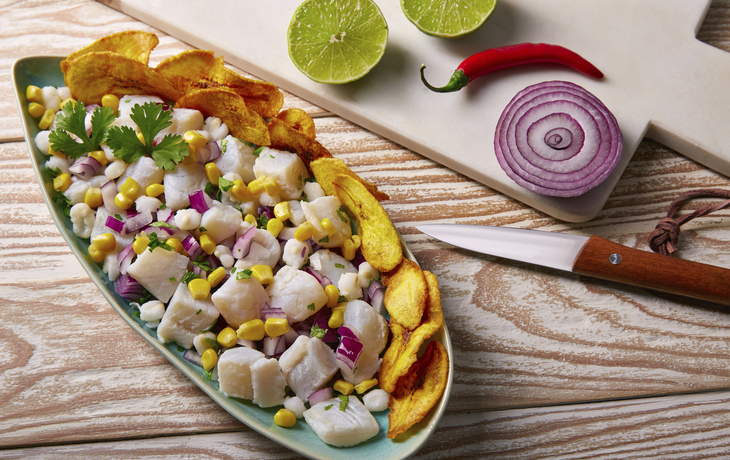 Frisch zubereitetes Fischgericht