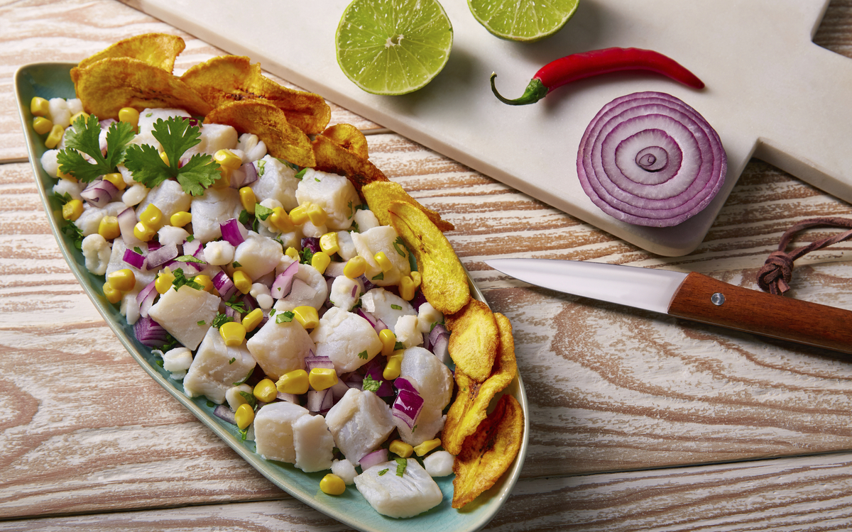 Frisch zubereitetes Fischgericht