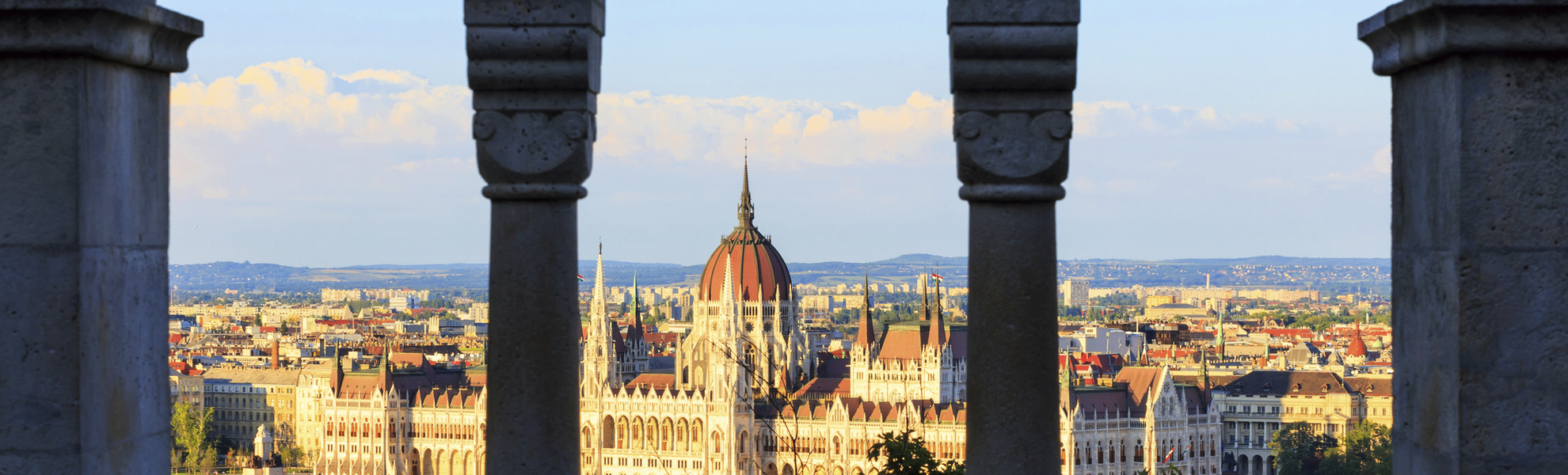 Blick aus der Fischerbastei, Ungarn
