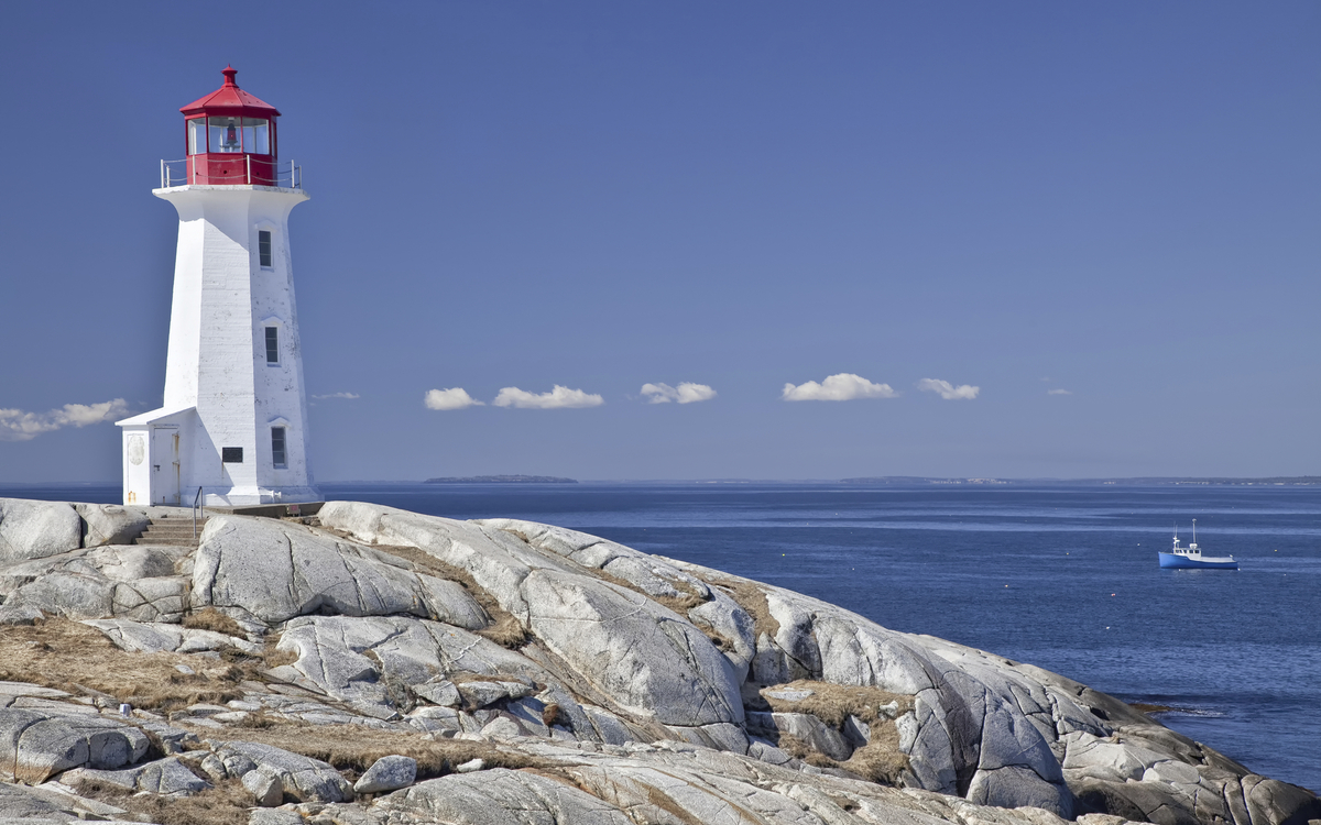 Peggys Leuchtturm in Nova Scotia, Kanada