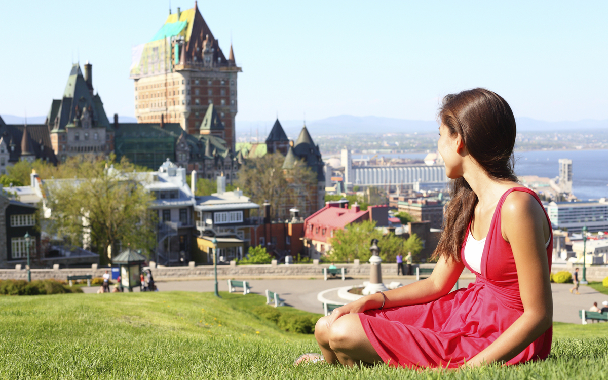 Blick auf Chateau Fronteac in Quebec, Kanada