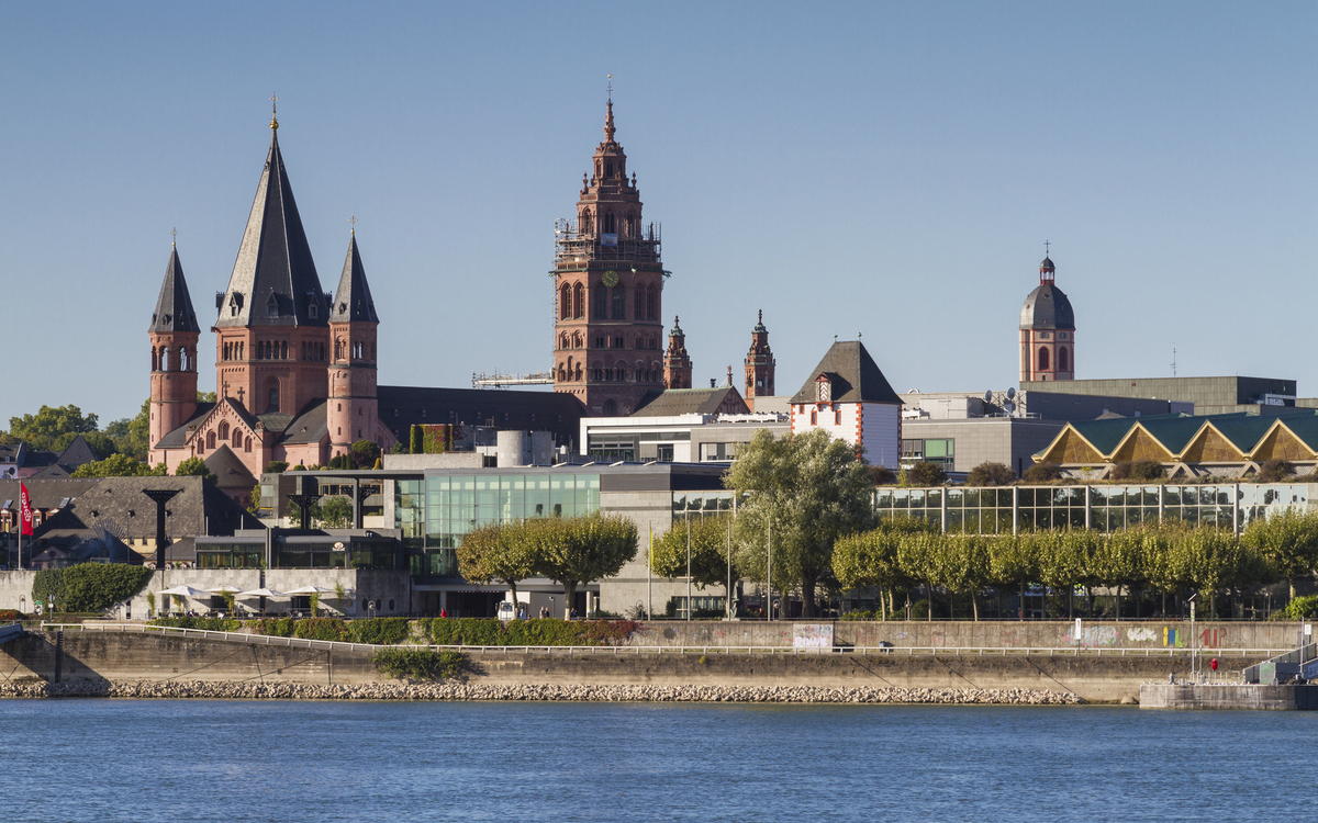 Rhein bei Mainz, Deutschland
