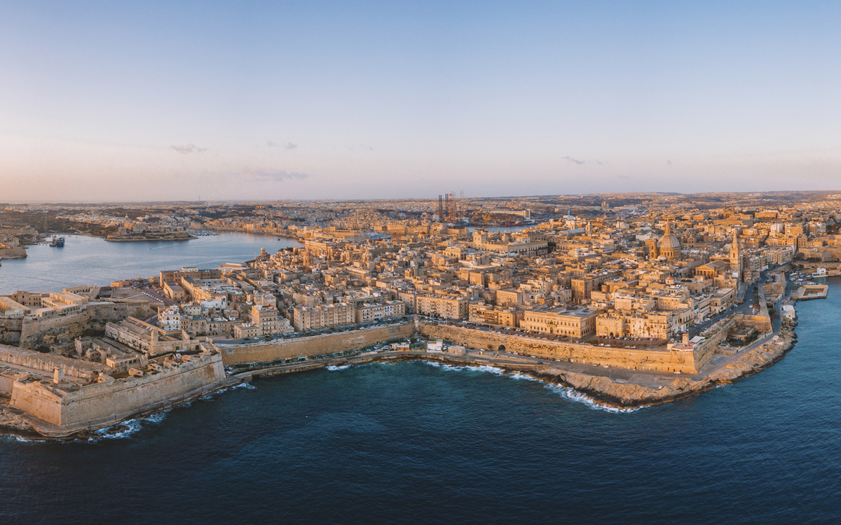 Luftansicht auf Valetta, Malta