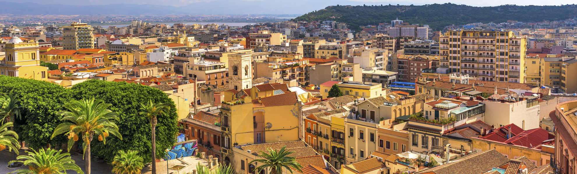 Panorama von Cagliari, Sardinien, Italien