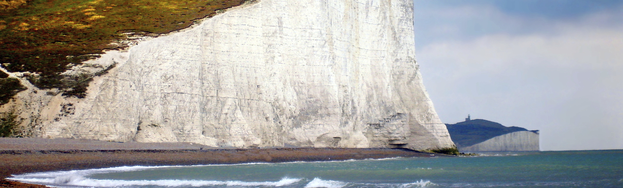 Die berühmten Kreidefelsen in Dover, England