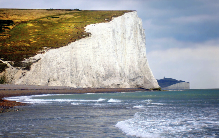 Die berühmten Kreidefelsen in Dover, England
