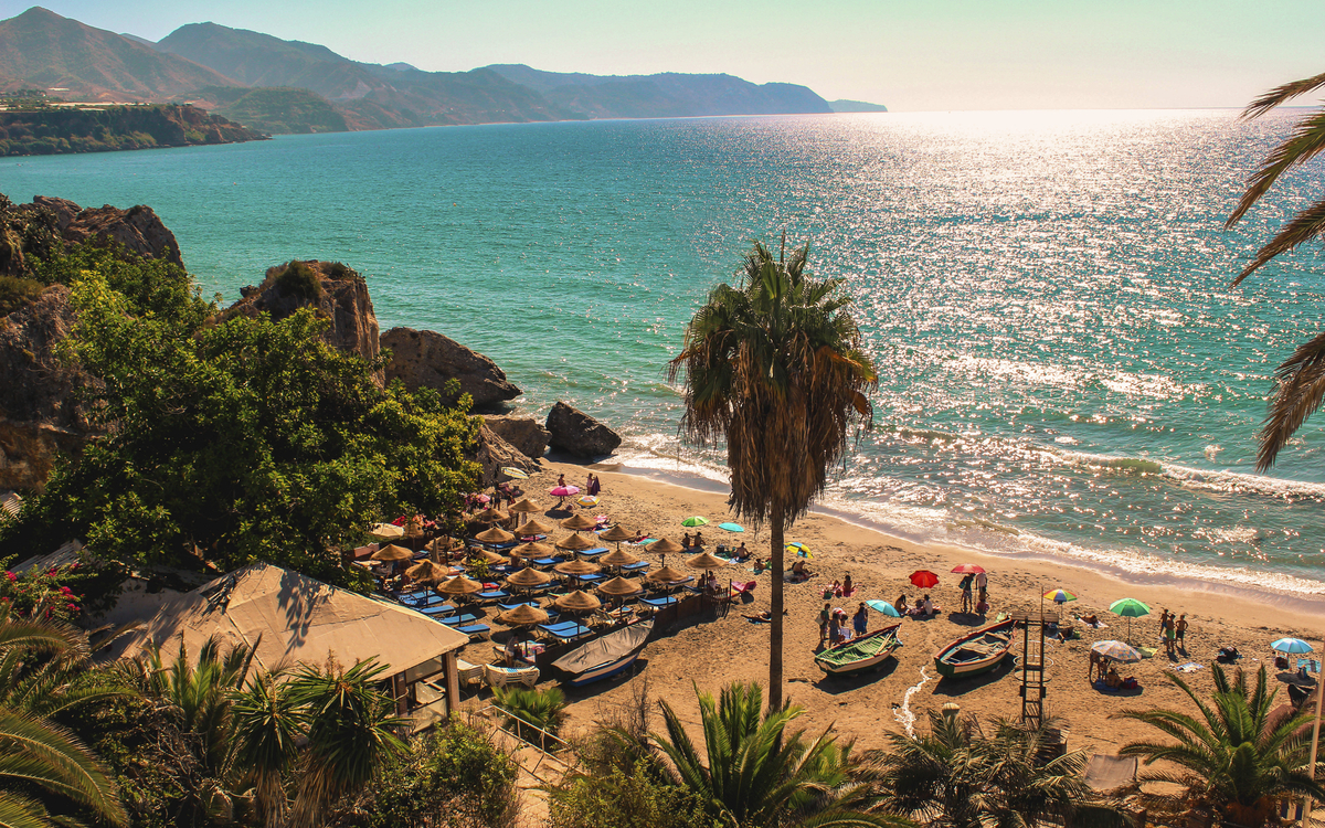 Nerja Strand in Malaga, Spanien