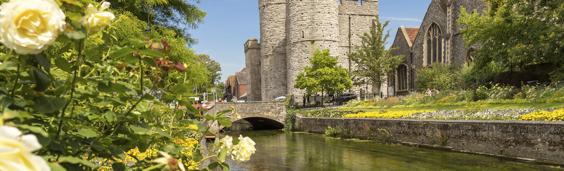 Die Stadt Canterbury in Kent, England