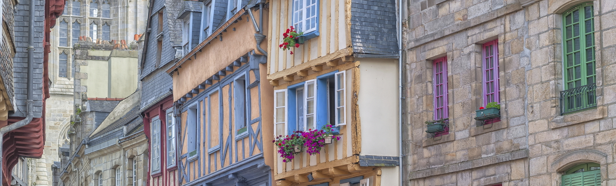 Häuser in Quimper, Frankreich