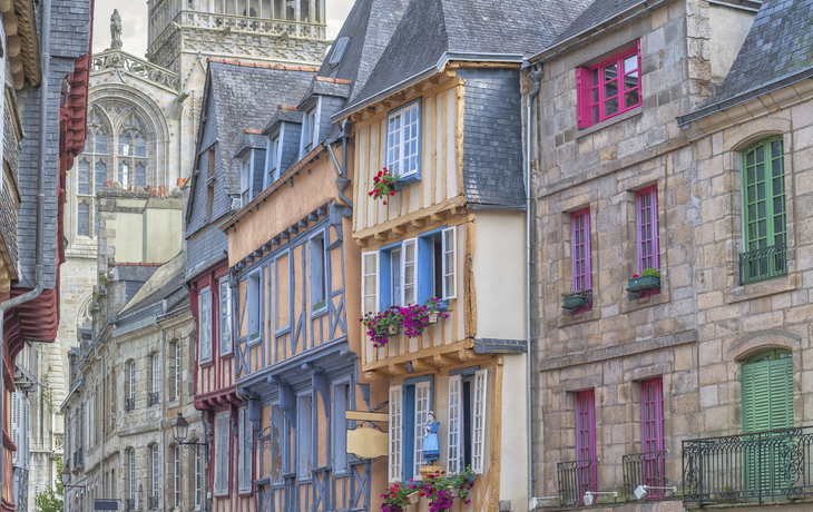 Häuser in Quimper, Frankreich