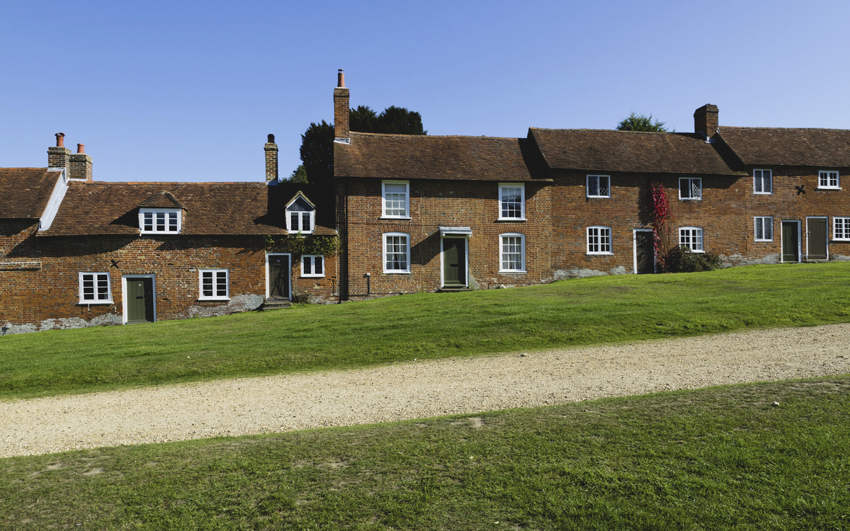 Häuser von Buckler’s Hard, England