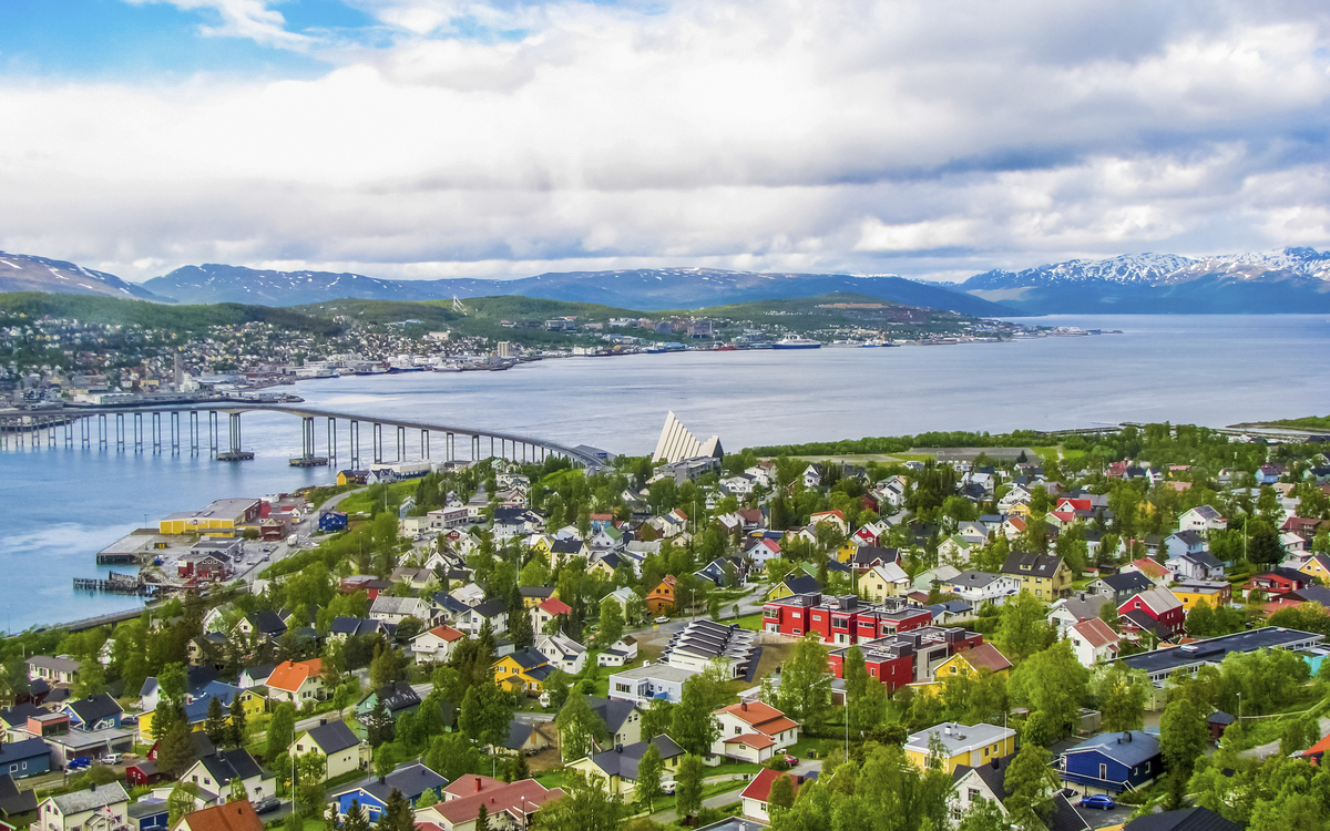 Blick auf Tromso, Norwegen