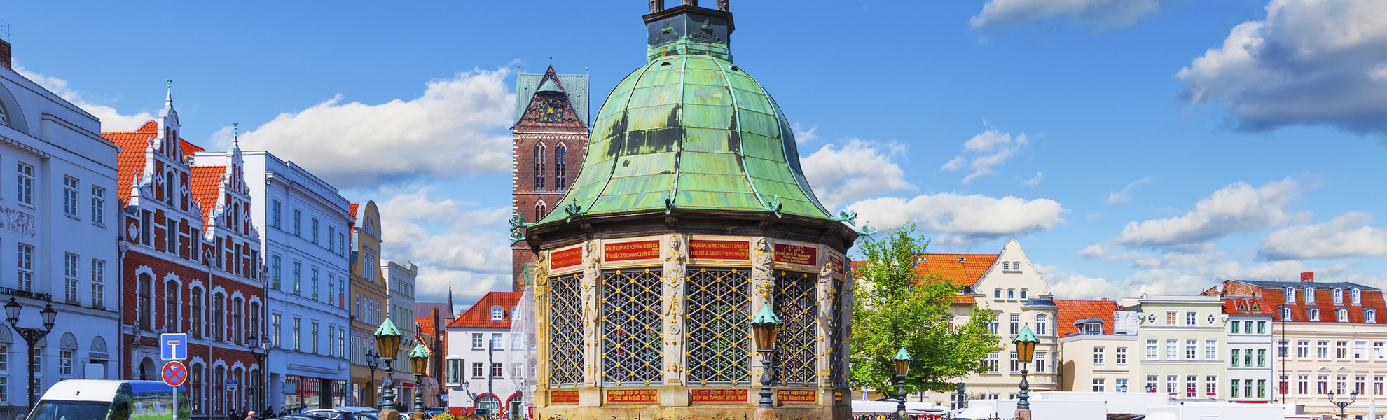 Marktplatz in Wismar, Deutschland