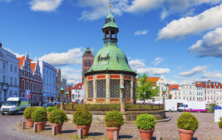 Marktplatz in Wismar, Deutschland