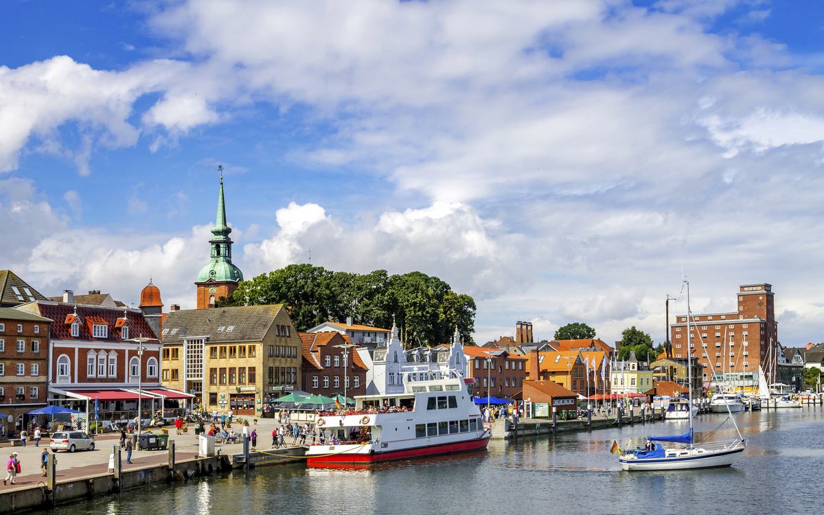 Promenade von Flensburg, Deutschland