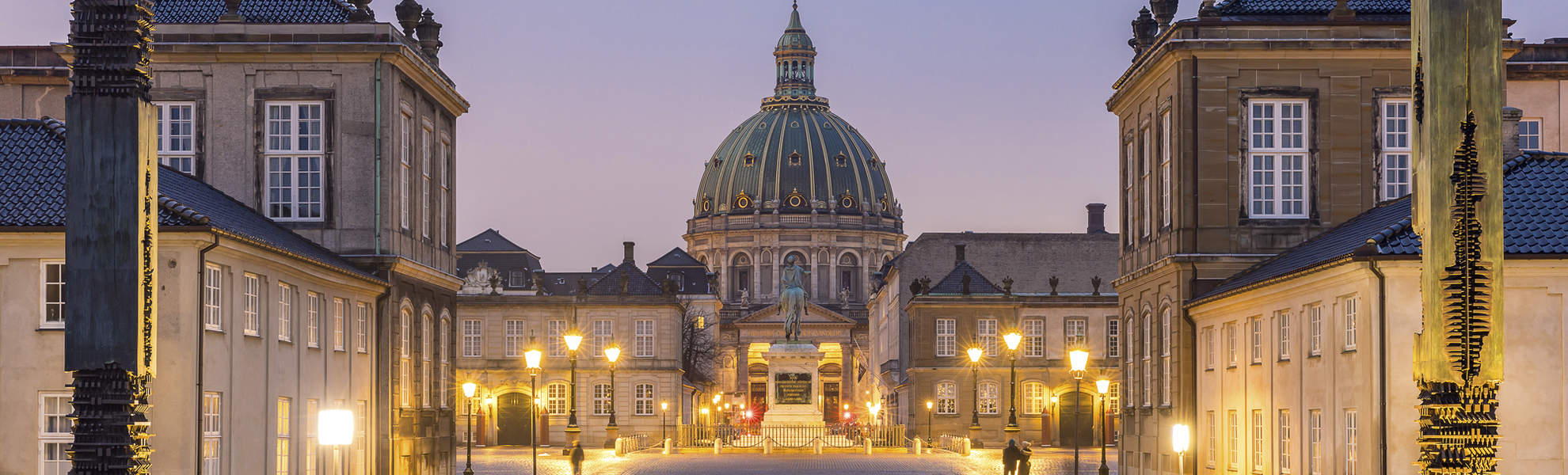 Amalienborg in Kopenhagen im Winter, Dänemark