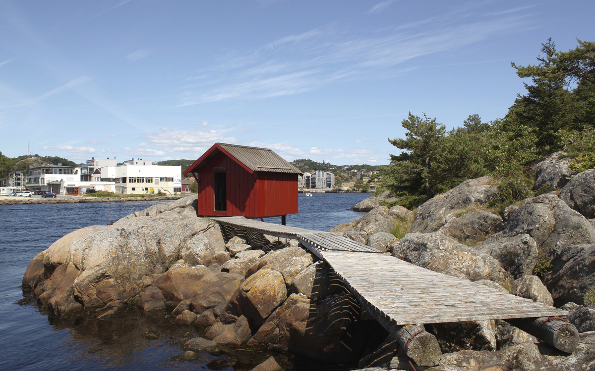 Fischerhuette in Mandal, Norwegen