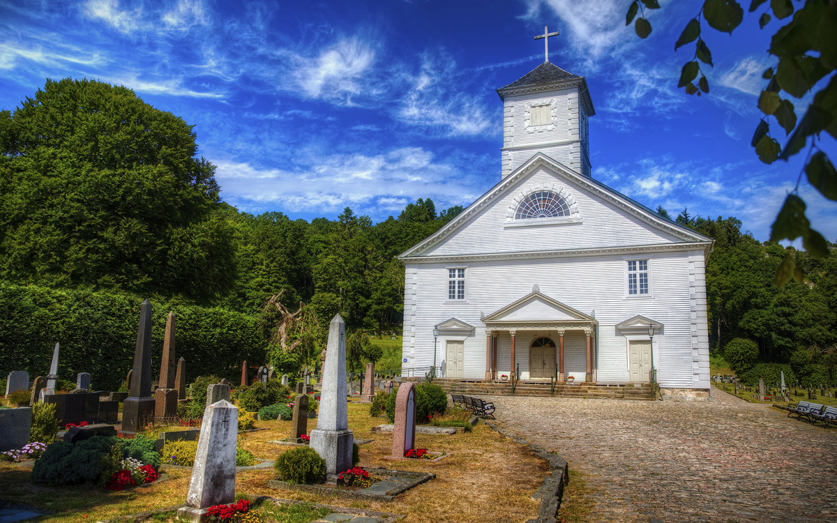 Kirche in Mandal, Norwegen