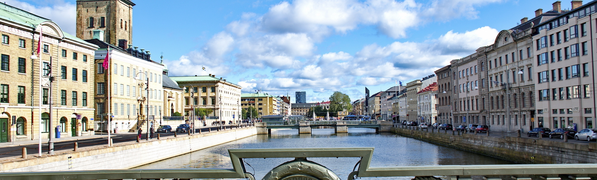 Brücke über einen Kanal in Göteborg, Schweden