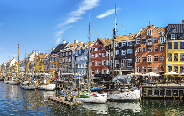 Der bekannte Nyhavn in Kopenhagen, Dänemark